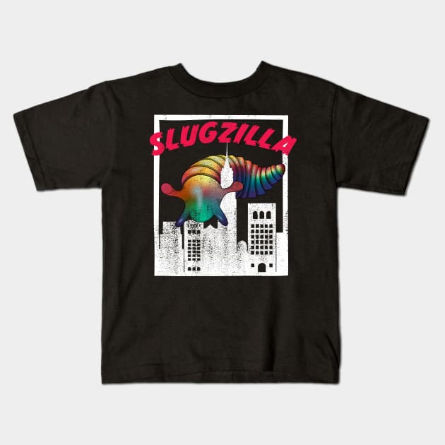 Slugzilla 3D Printed Sensory Slug Rampages New York! Kids T-Shirt by YourGoods